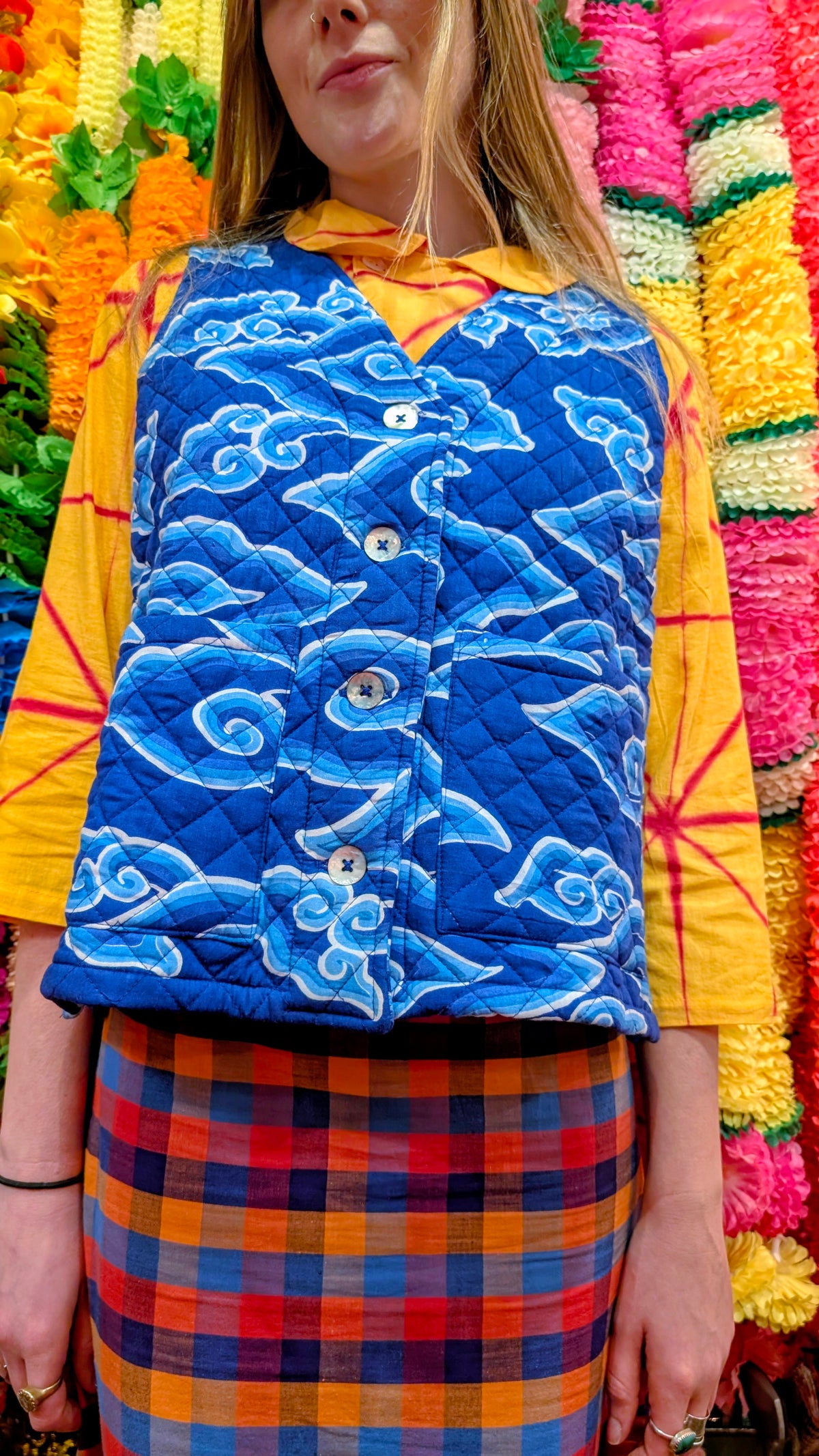 Cloud quilt waistcoat