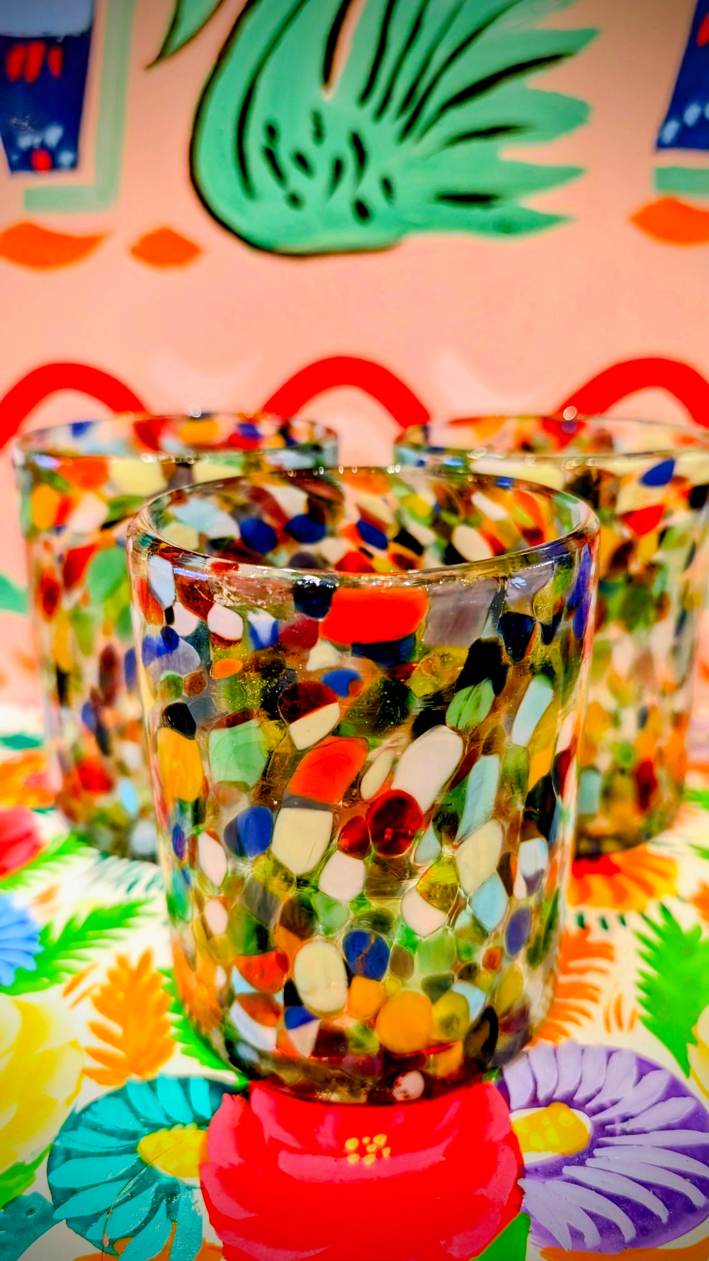 Mexican confetti glasses
