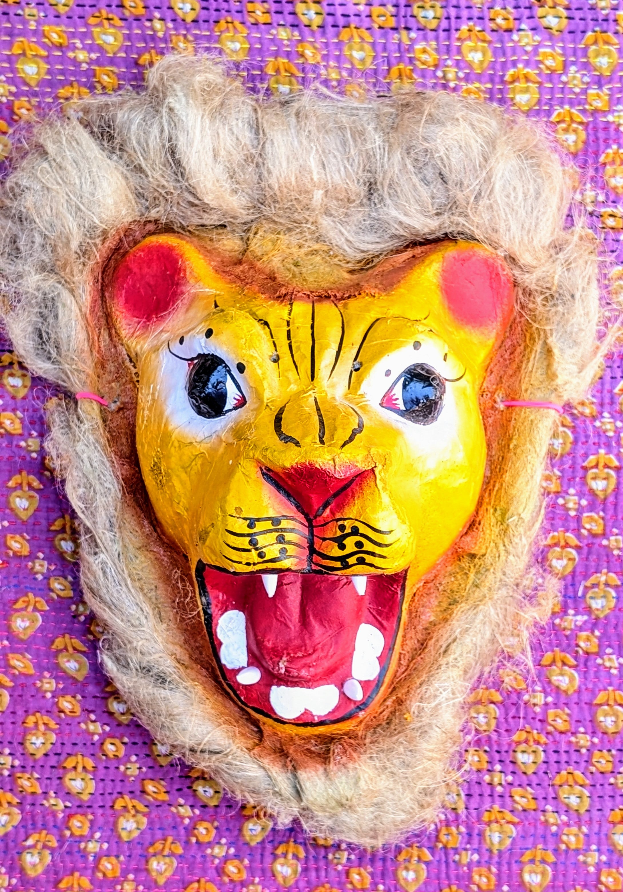 Terrifying Indian lion masks