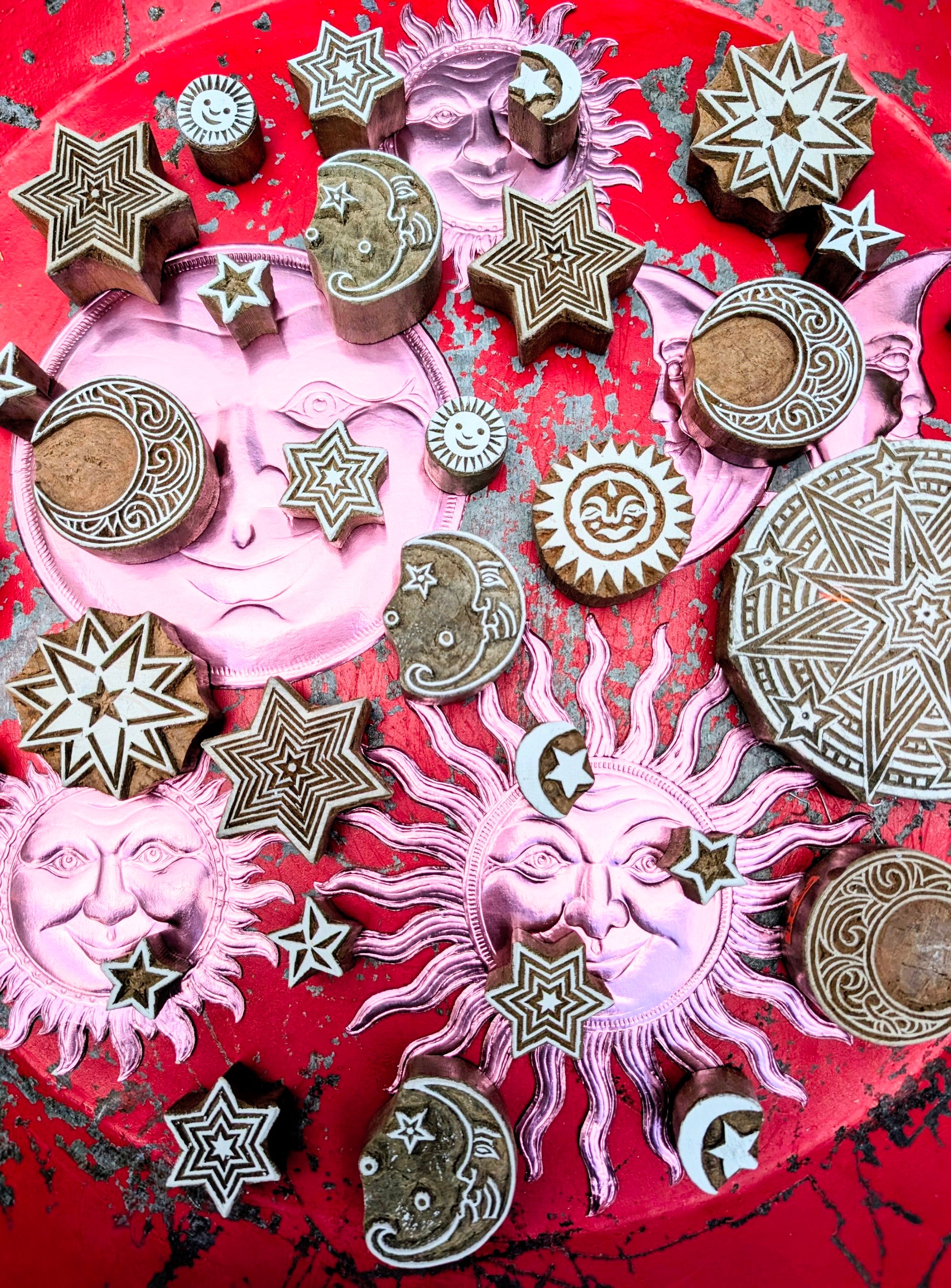 Celestial wood blocks