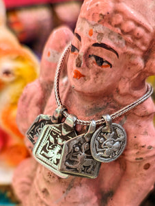 Antique Indian god amulet pendants - Hanuman