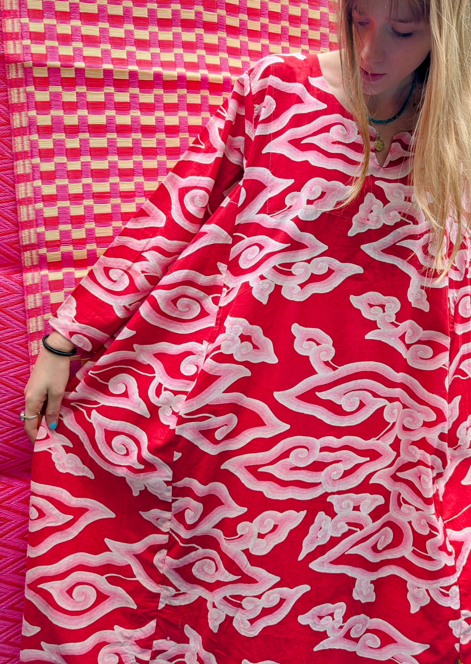 Cloud print kaftan