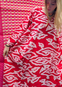 Cloud print kaftan