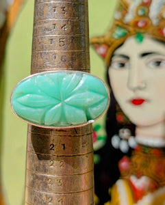 Carved stone rings