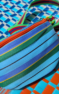 Recycled plastic stripes bum bag