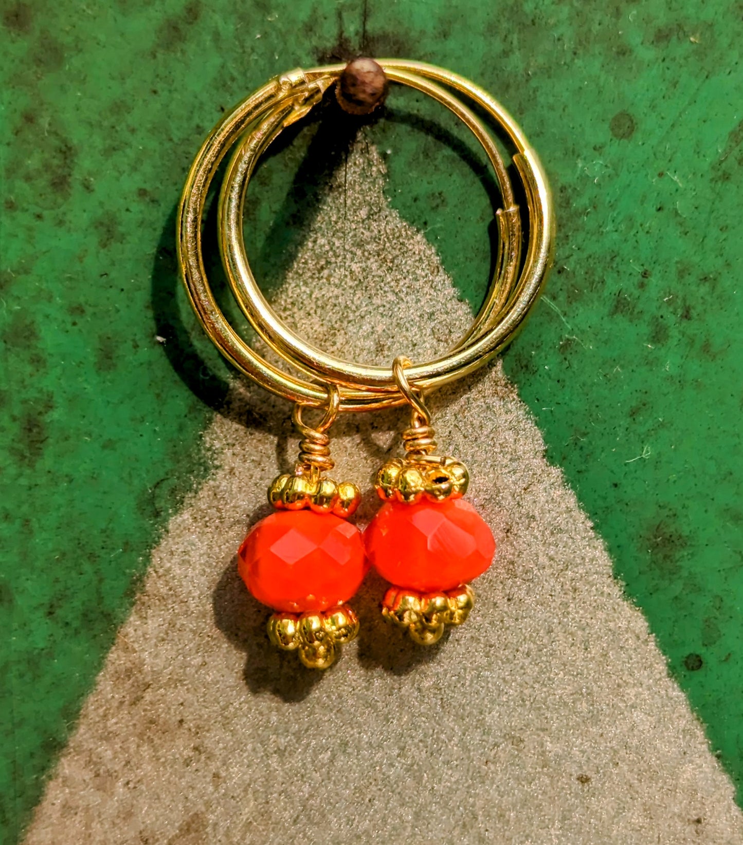 Swaro gold plated hoops - round