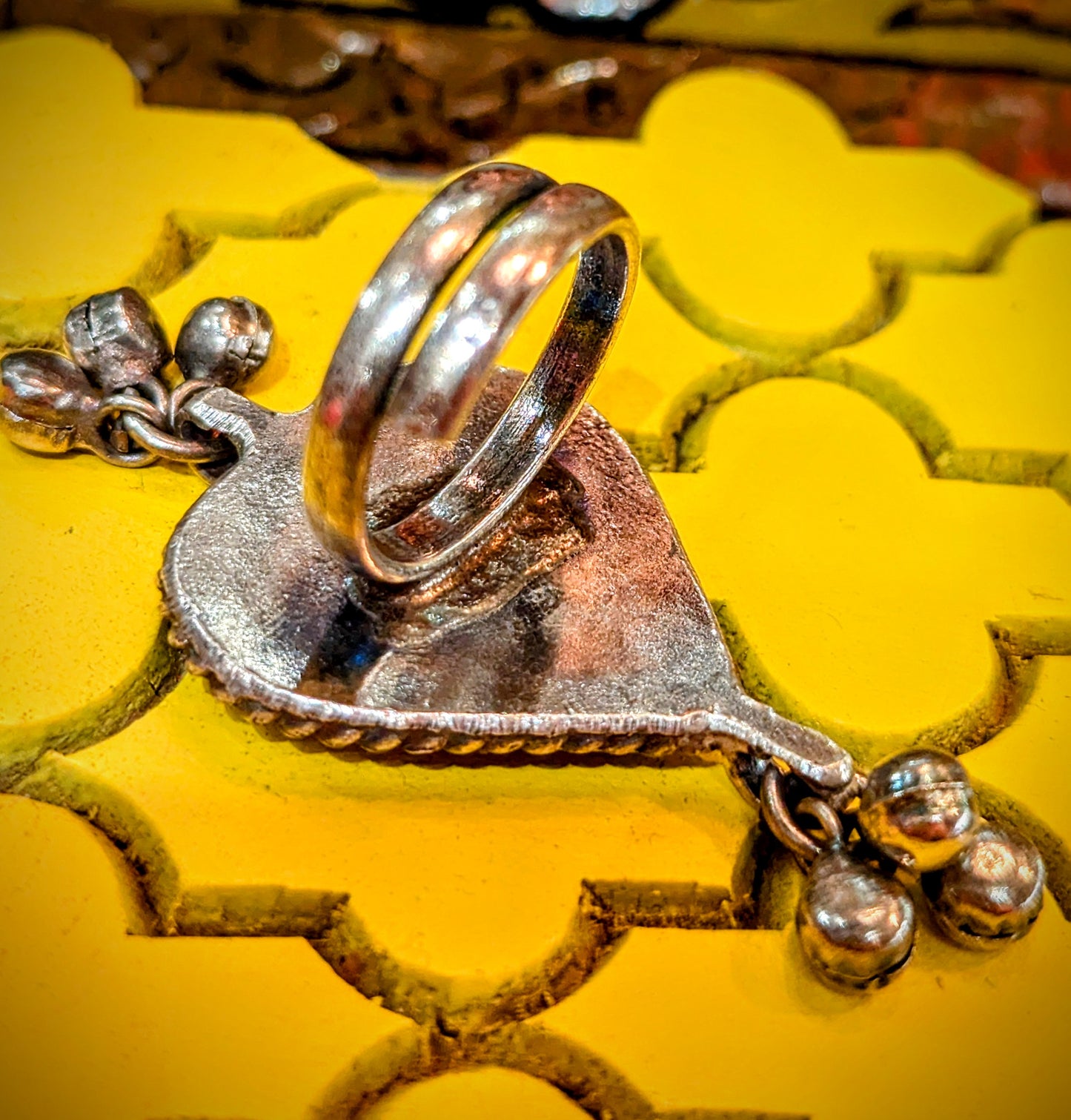 Tribal temple mirrorwork rings