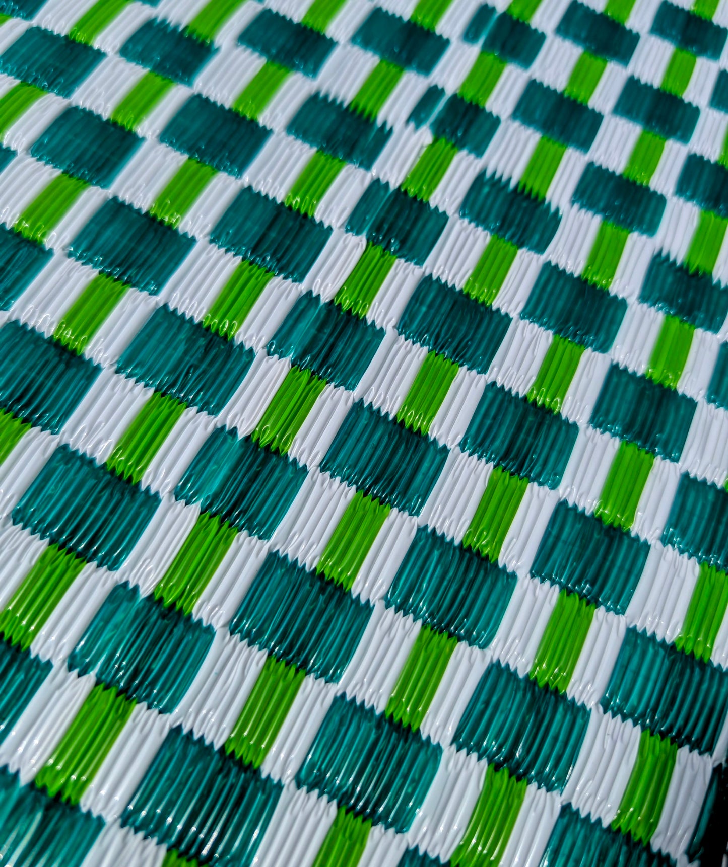 Senegalese recycled plastic mat - SMALL