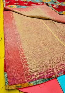 Floral graphic Kantha quilts - No 2