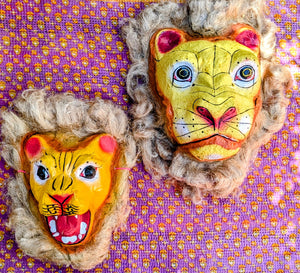 Terrifying Indian lion masks