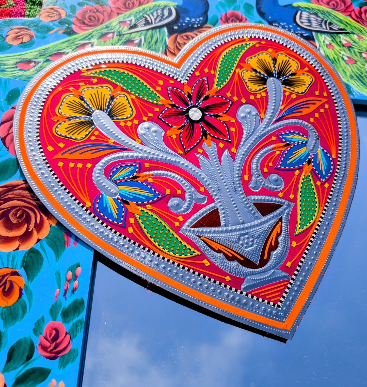 Mughal floral heart plaque