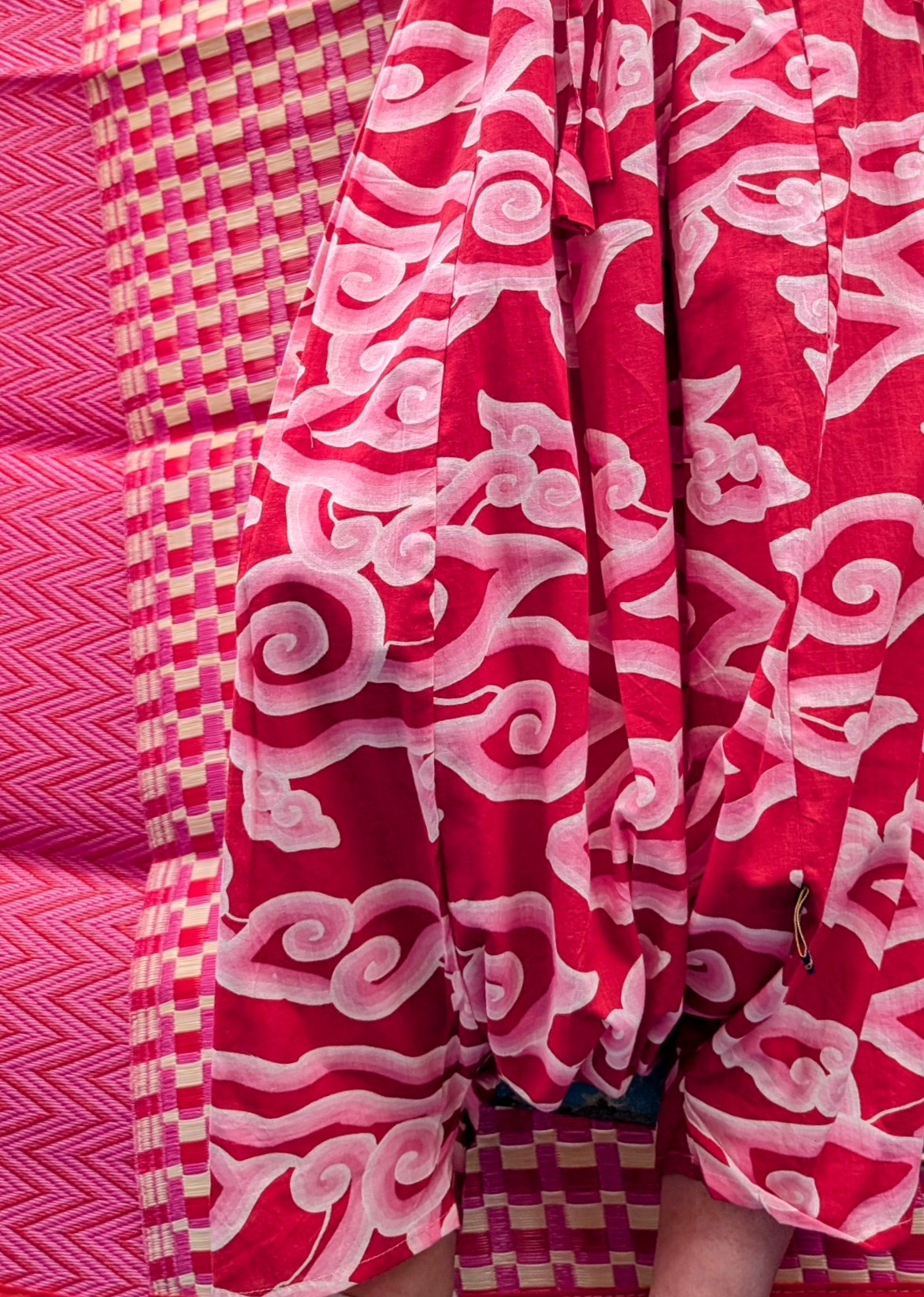 Cloud print harem trousers