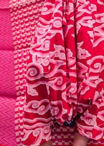 Cloud print harem trousers