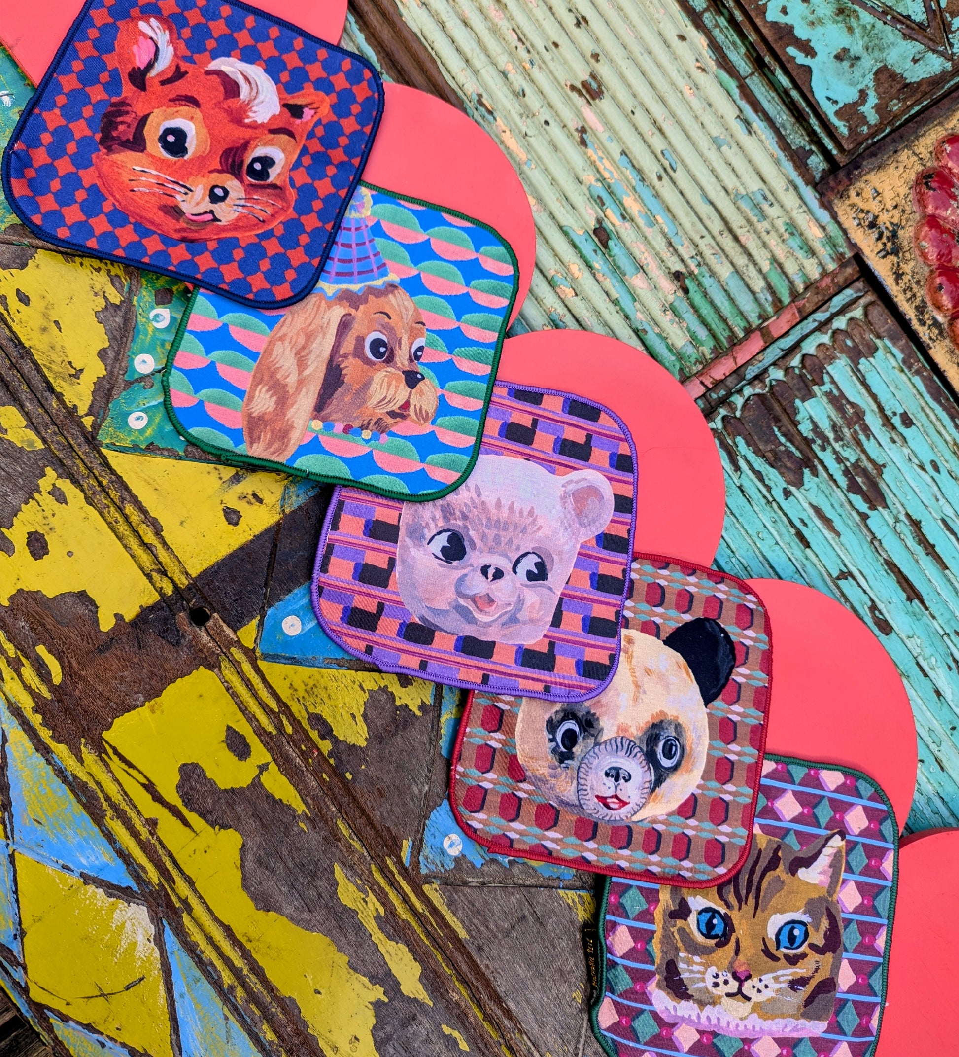 Favourite animal face flannel