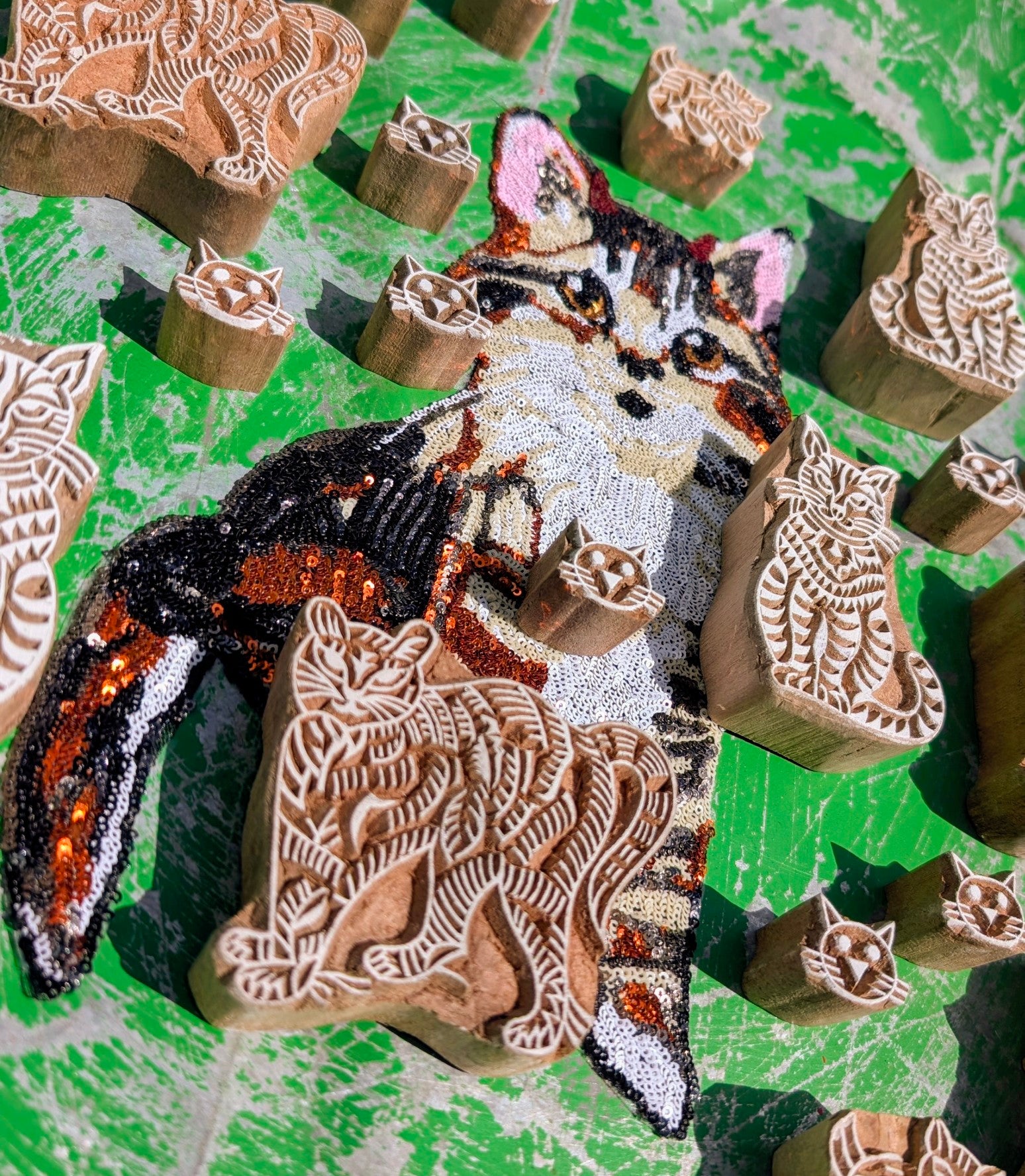 Pussy cat wood blocks