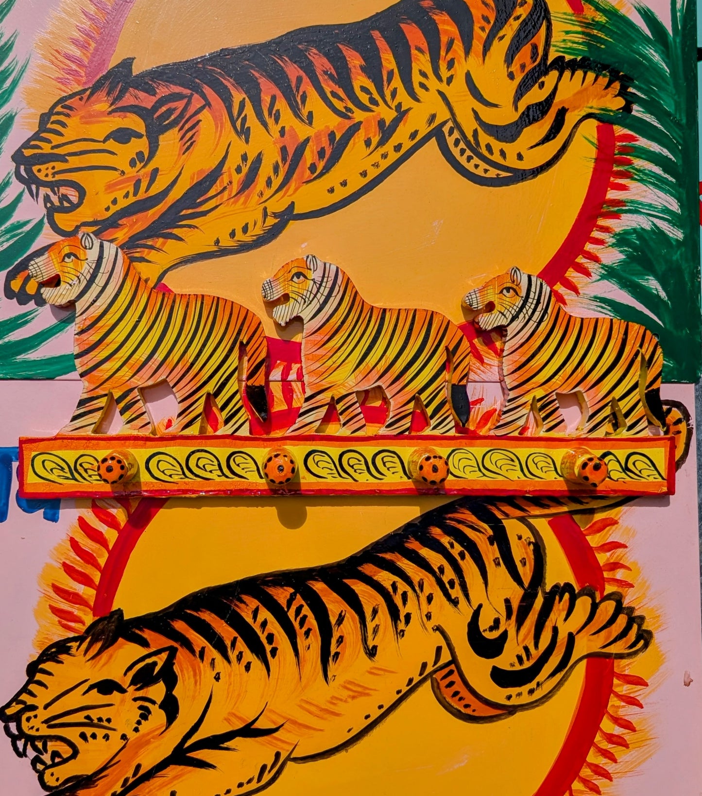 Long Rajasthani hand painted hooks