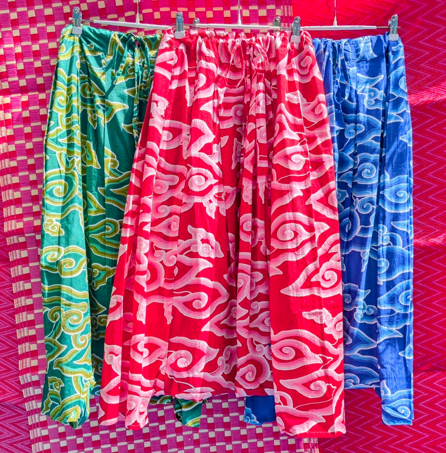 Cloud print harem trousers