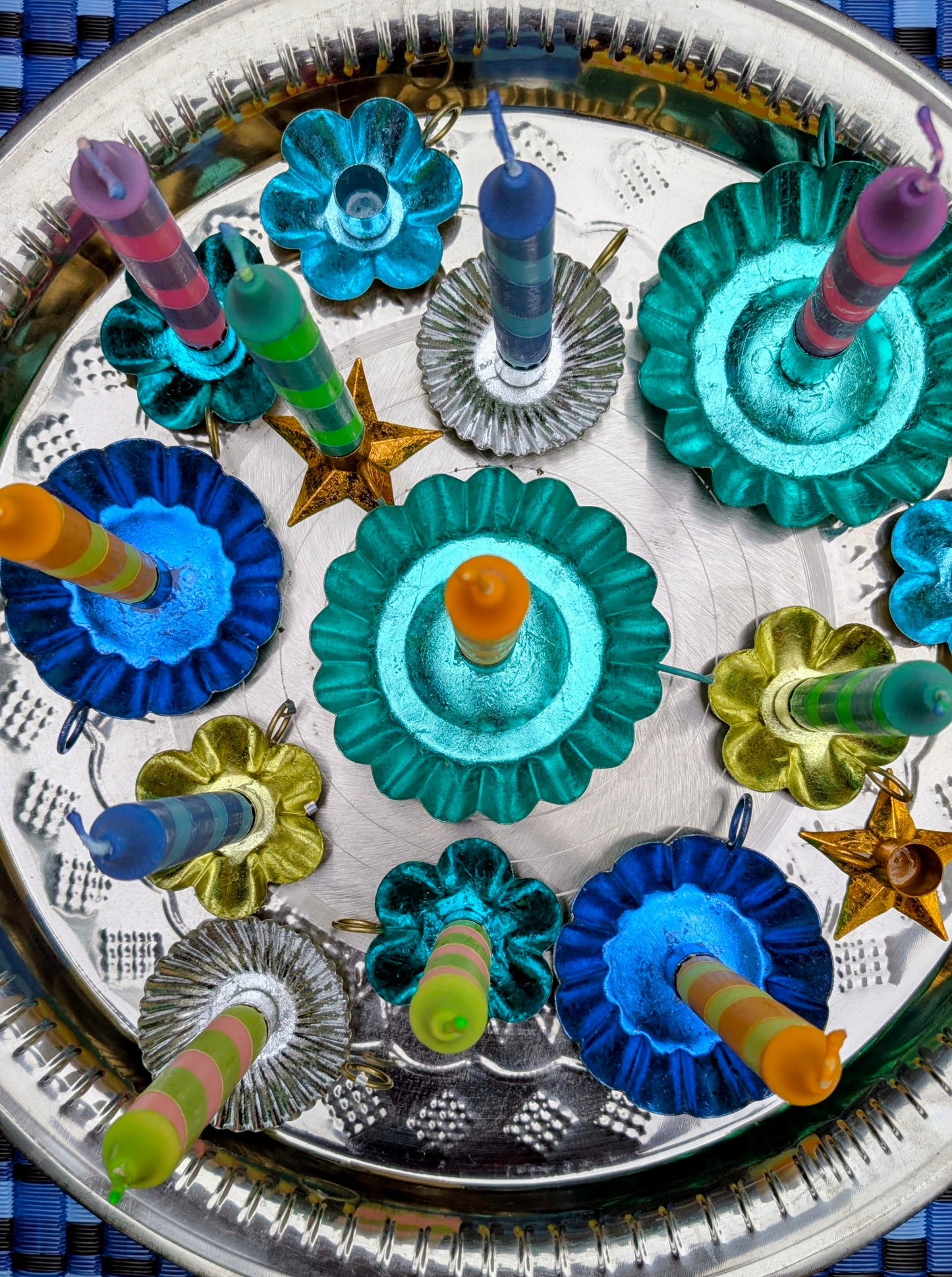 Foiled and fancy candle holders