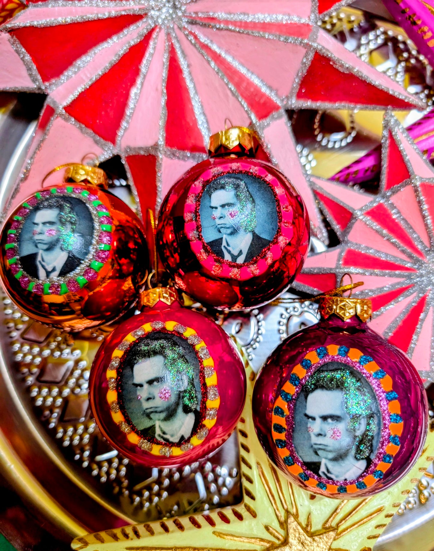 Nick Cave glass baubles