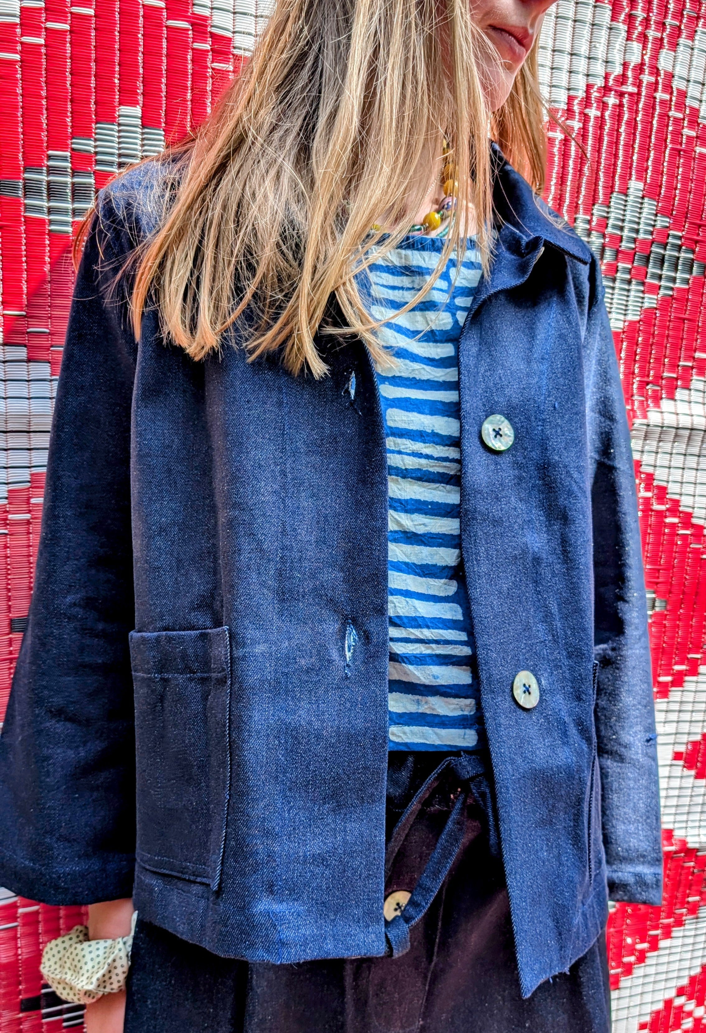 Denim crop jacket