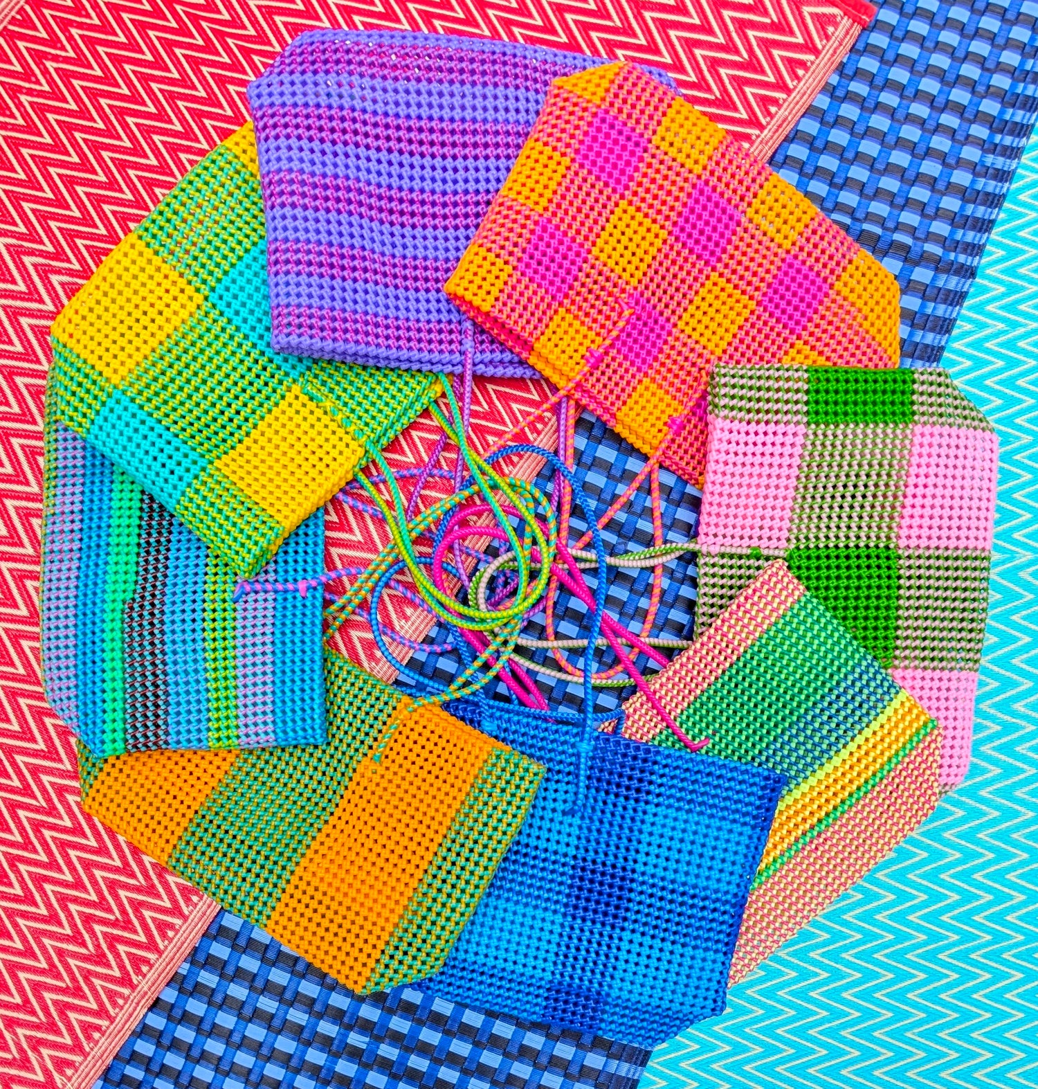 All of us at the shop here have adopted these wonderful hand made super strong baskets as our everyday bag, and lordy, have they made the best ones yet???!!!

Made in a fishing village on the coast of Tamil Nadu, using the skills passed from mother to daughter, these baskets need strong hands to make!!, a women only group of makers, set up by a super strong, whip smart woman we met and admire!

These are woven by hand, are incredibly strong and soft to the touch with long handles that you can put over your 