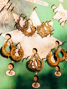 Fancy brassy Indian hoops