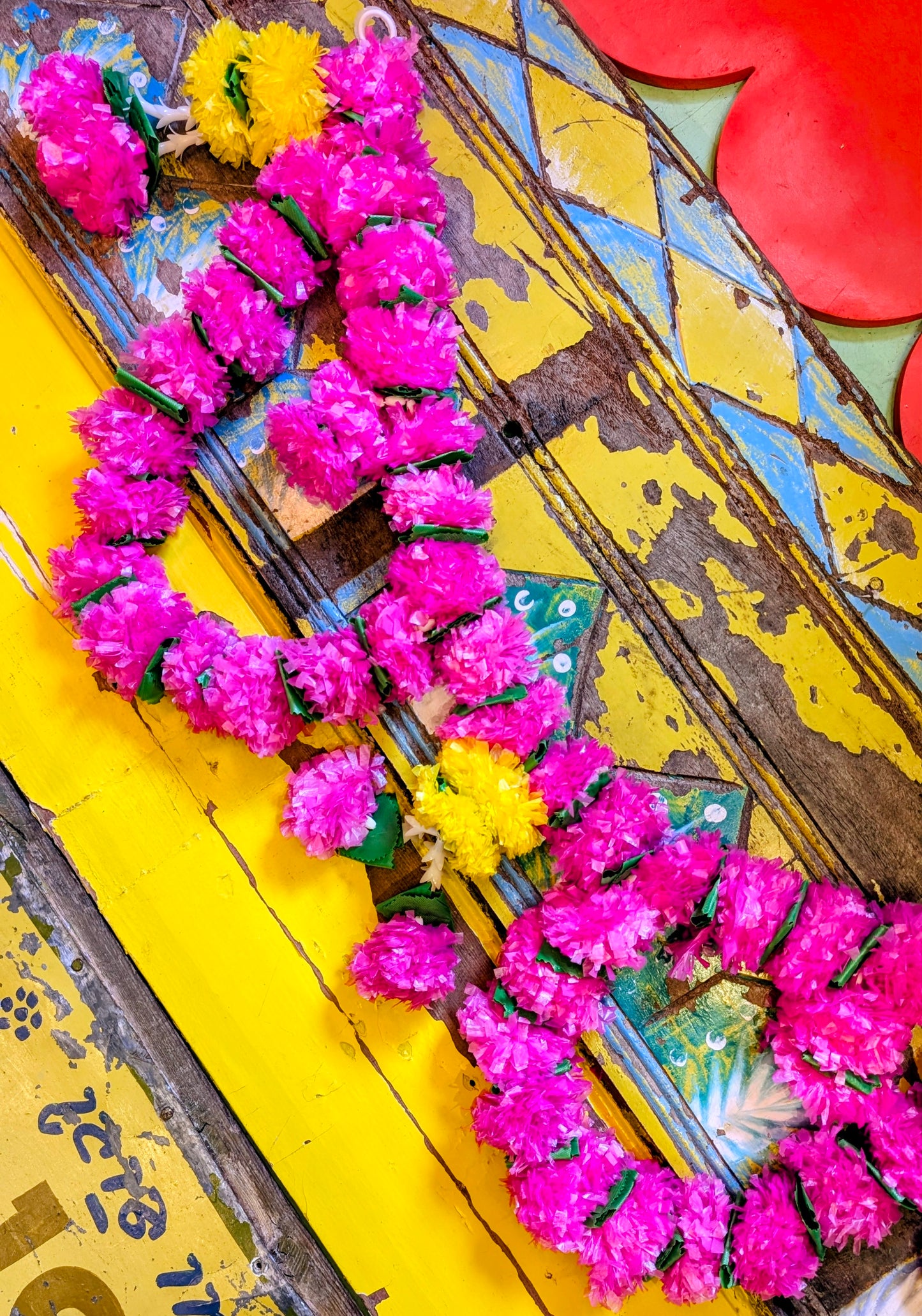 Pompom doorway garlands