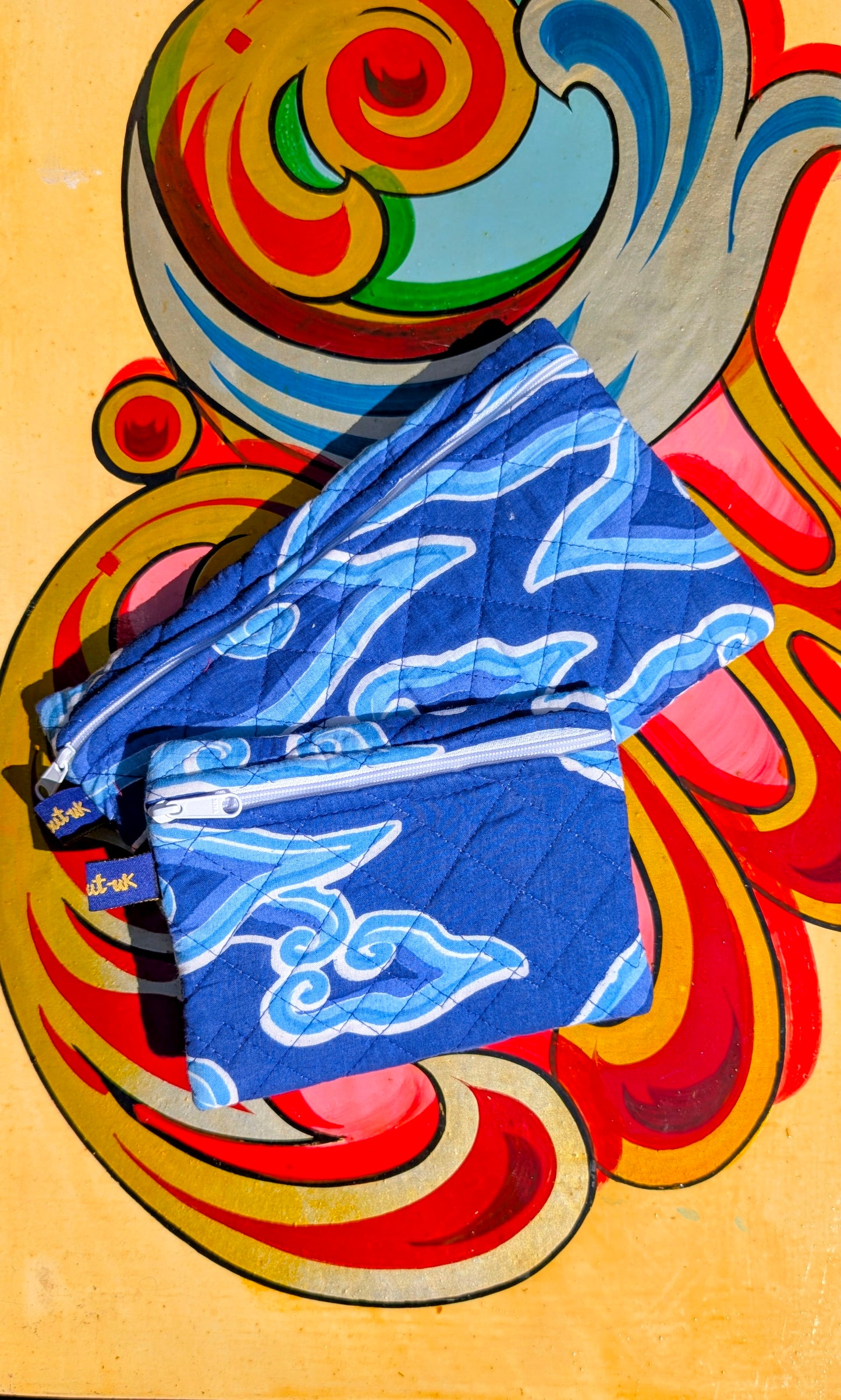 Clouds quilted pouch