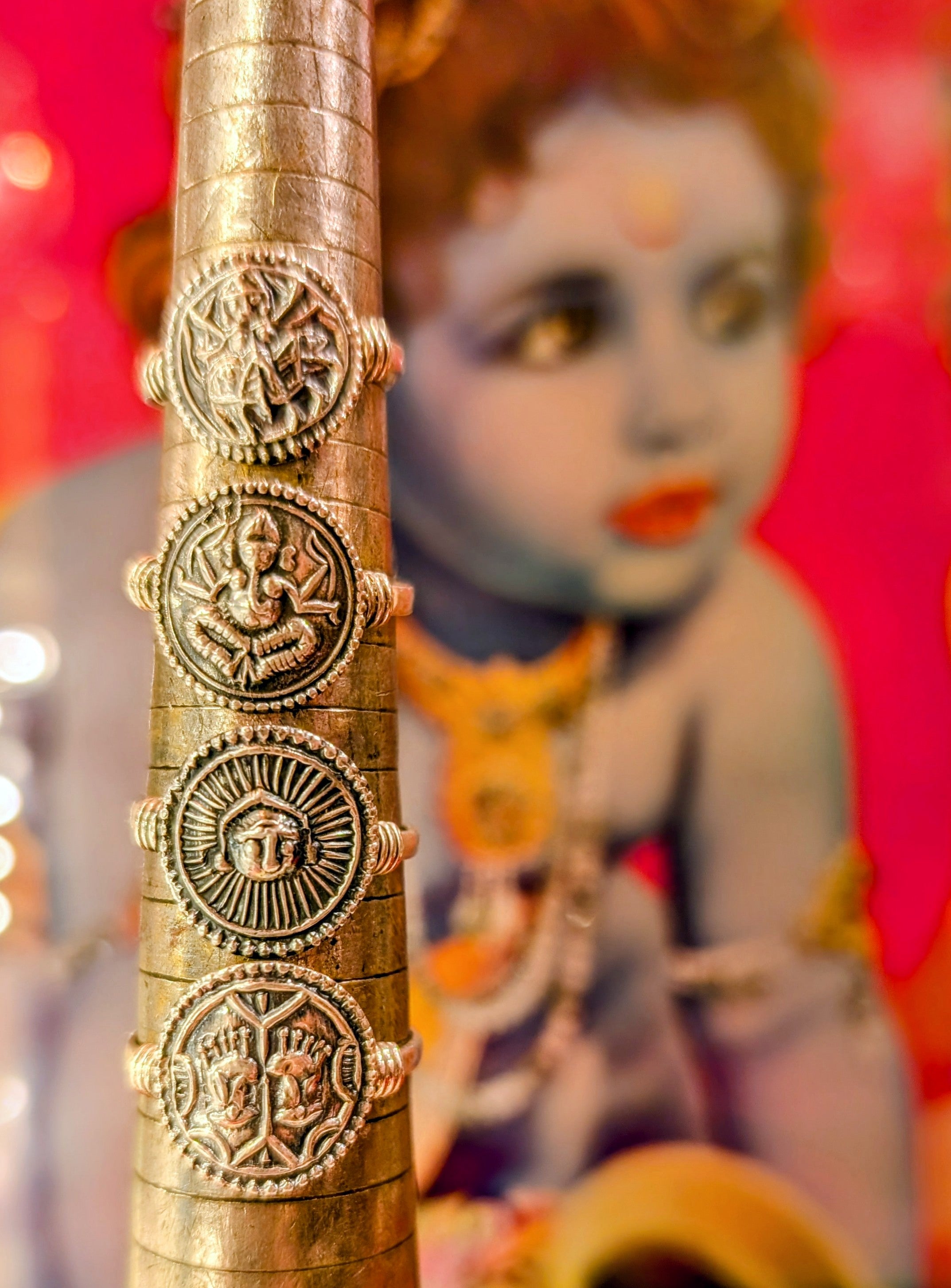 Hindu god amulet rings