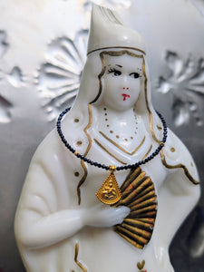 Semi precious necklaces with gold plated pendants