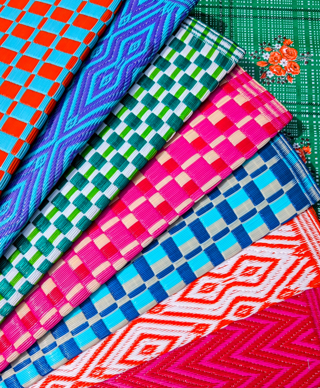 Senegalese recycled plastic mat - SMALL