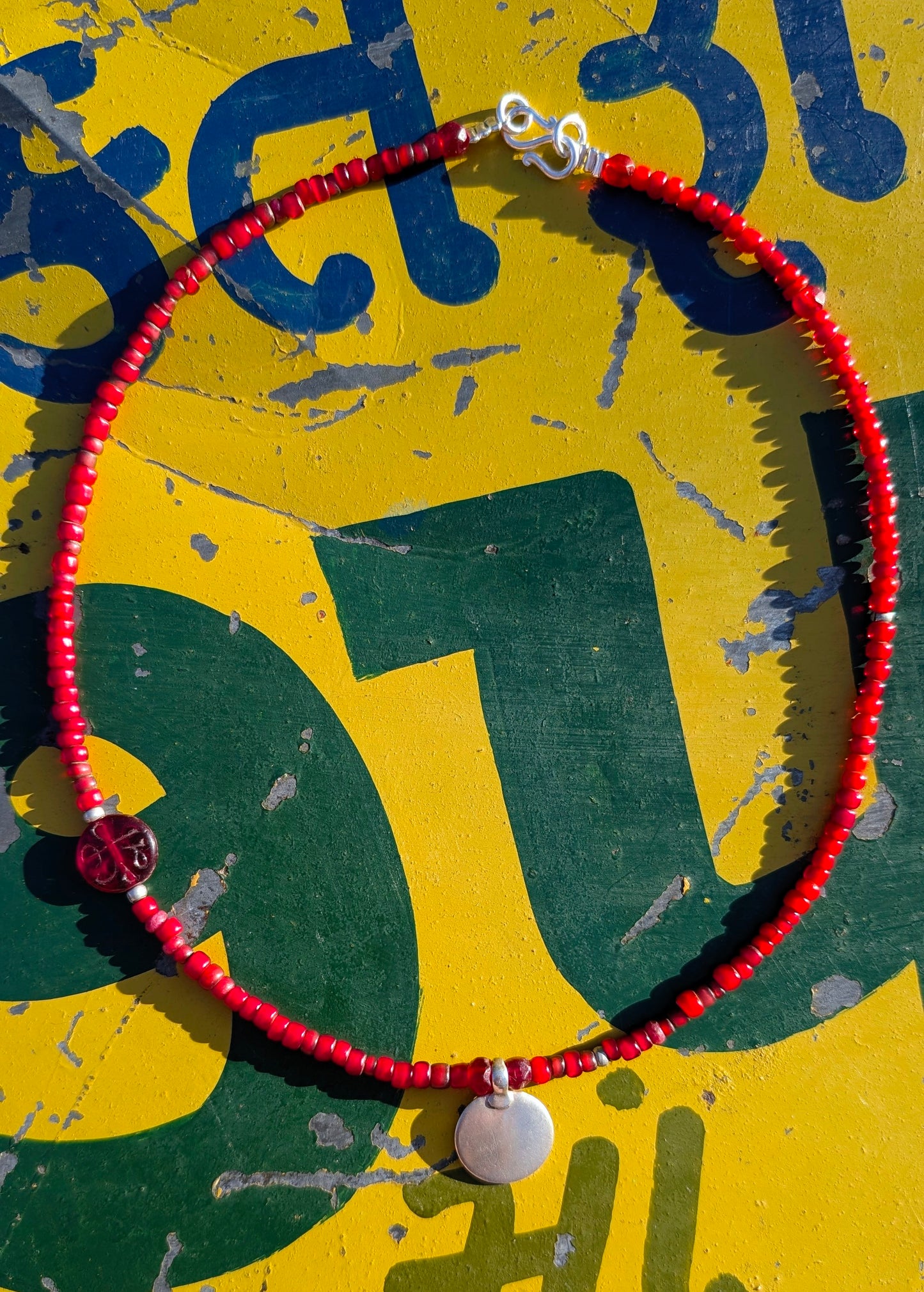Tribal red trade beads