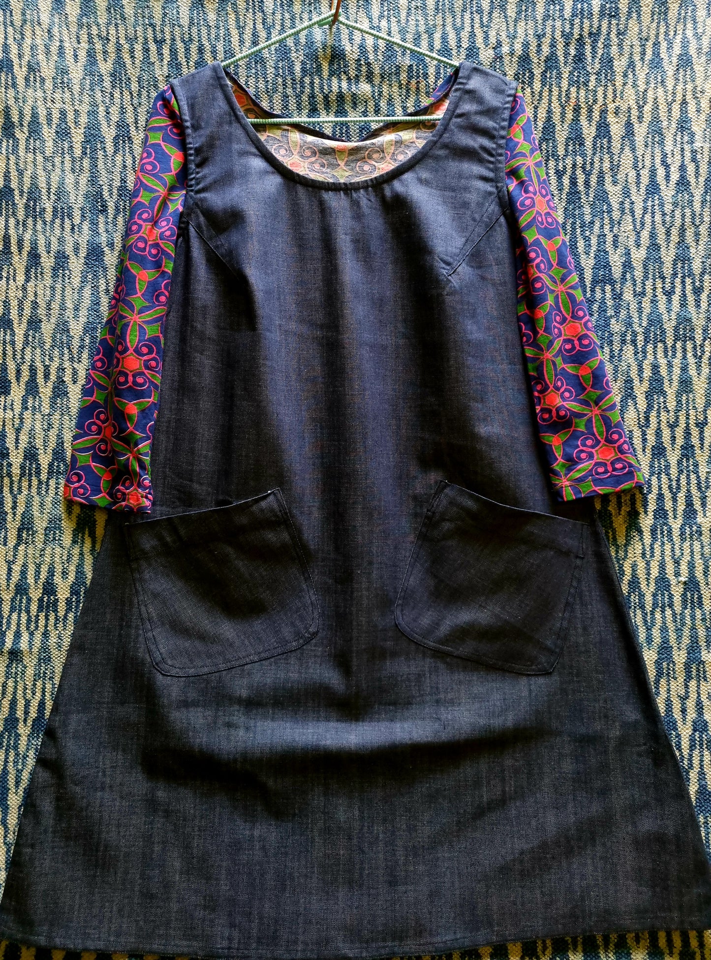 Vest dress - light weight denim*SALE PRICE