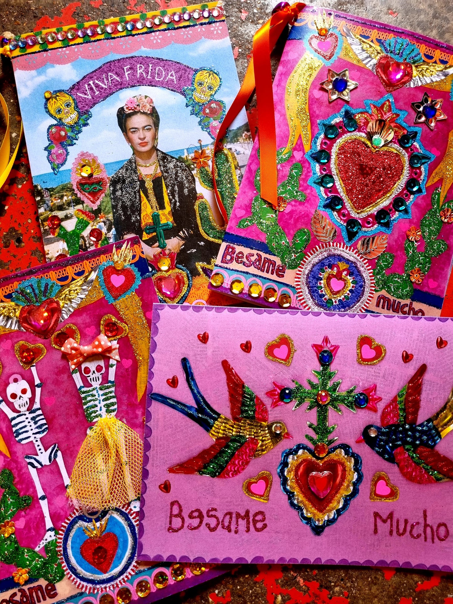 Mexico glittertastic cards