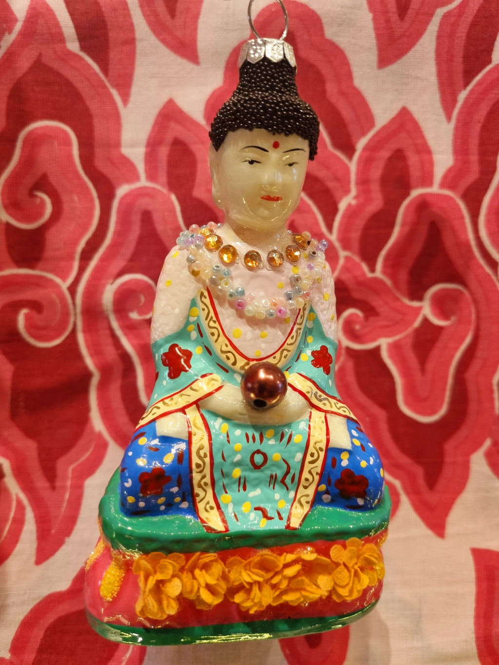 Beautiful Buddha glass hanging ornament