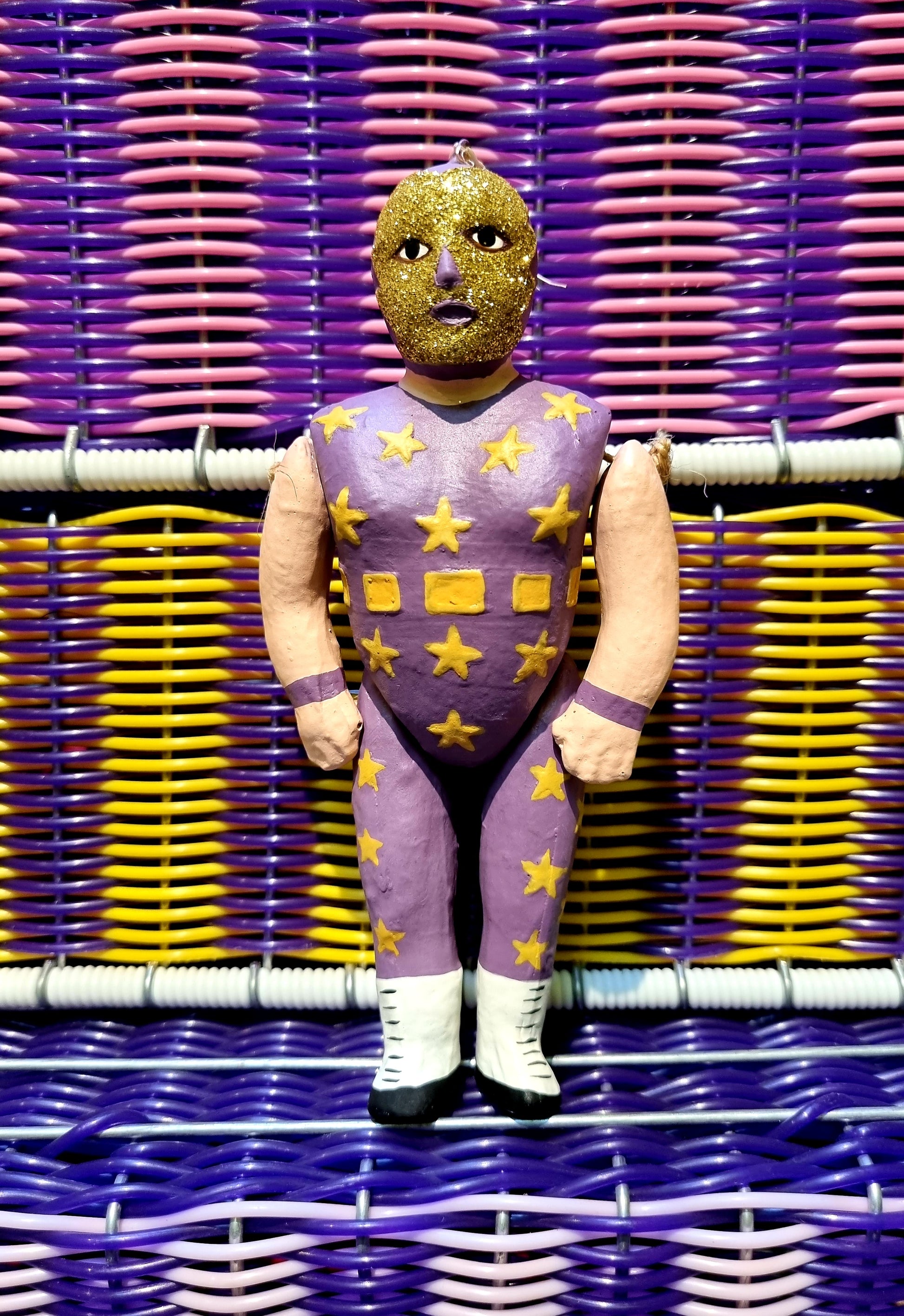 Jointed Luchador decorations