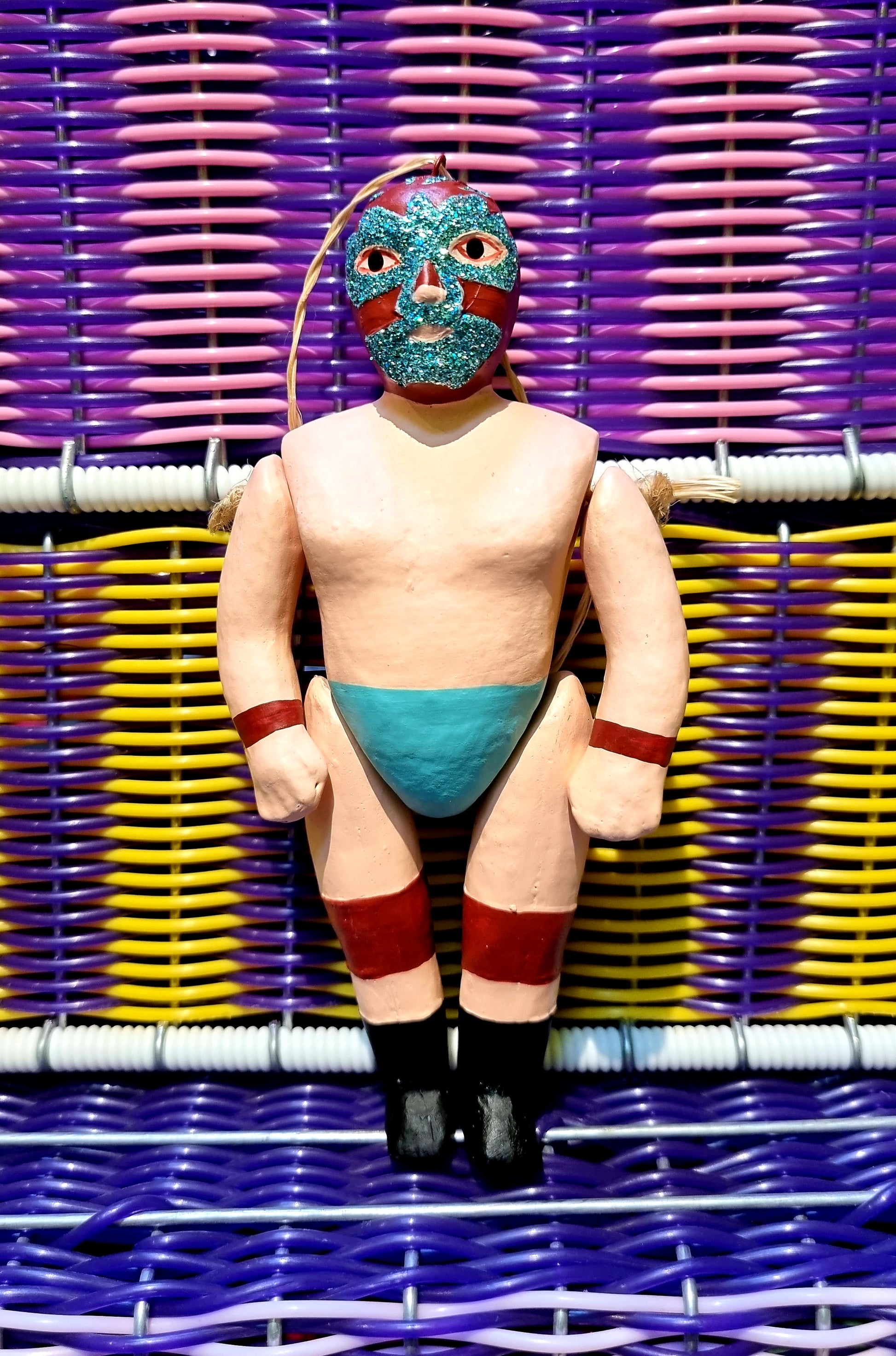 Jointed Luchador decorations