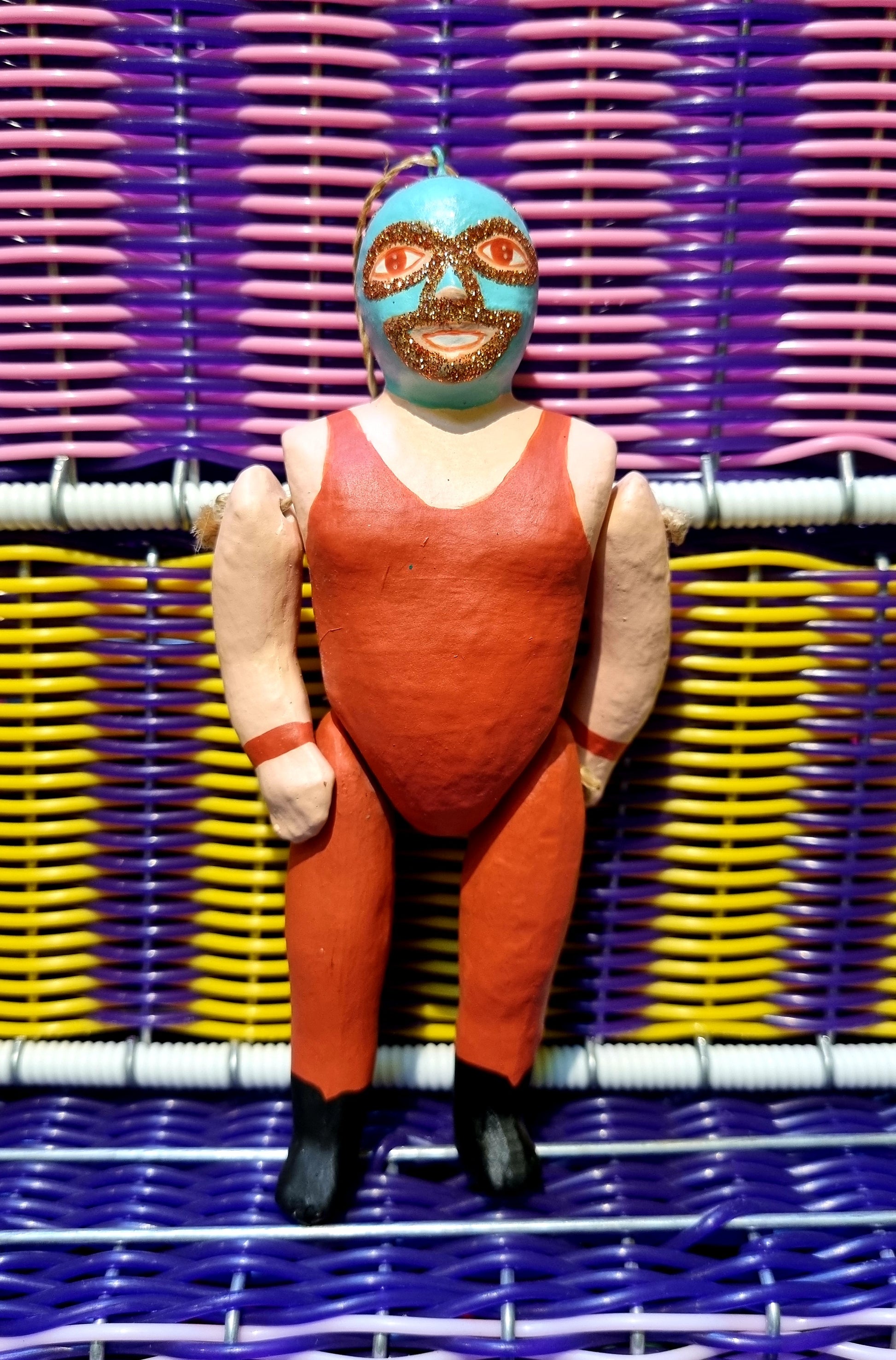Jointed Luchador decorations