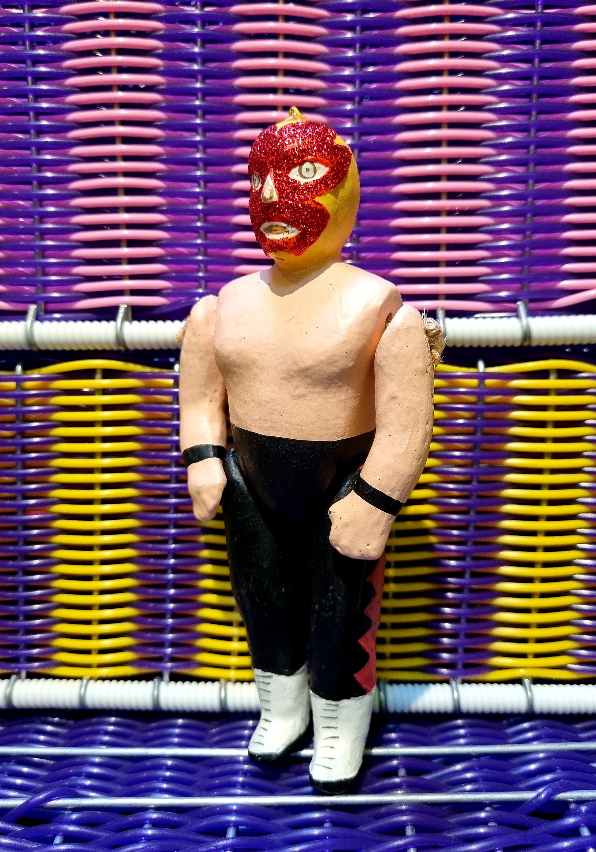 Jointed Luchador decorations