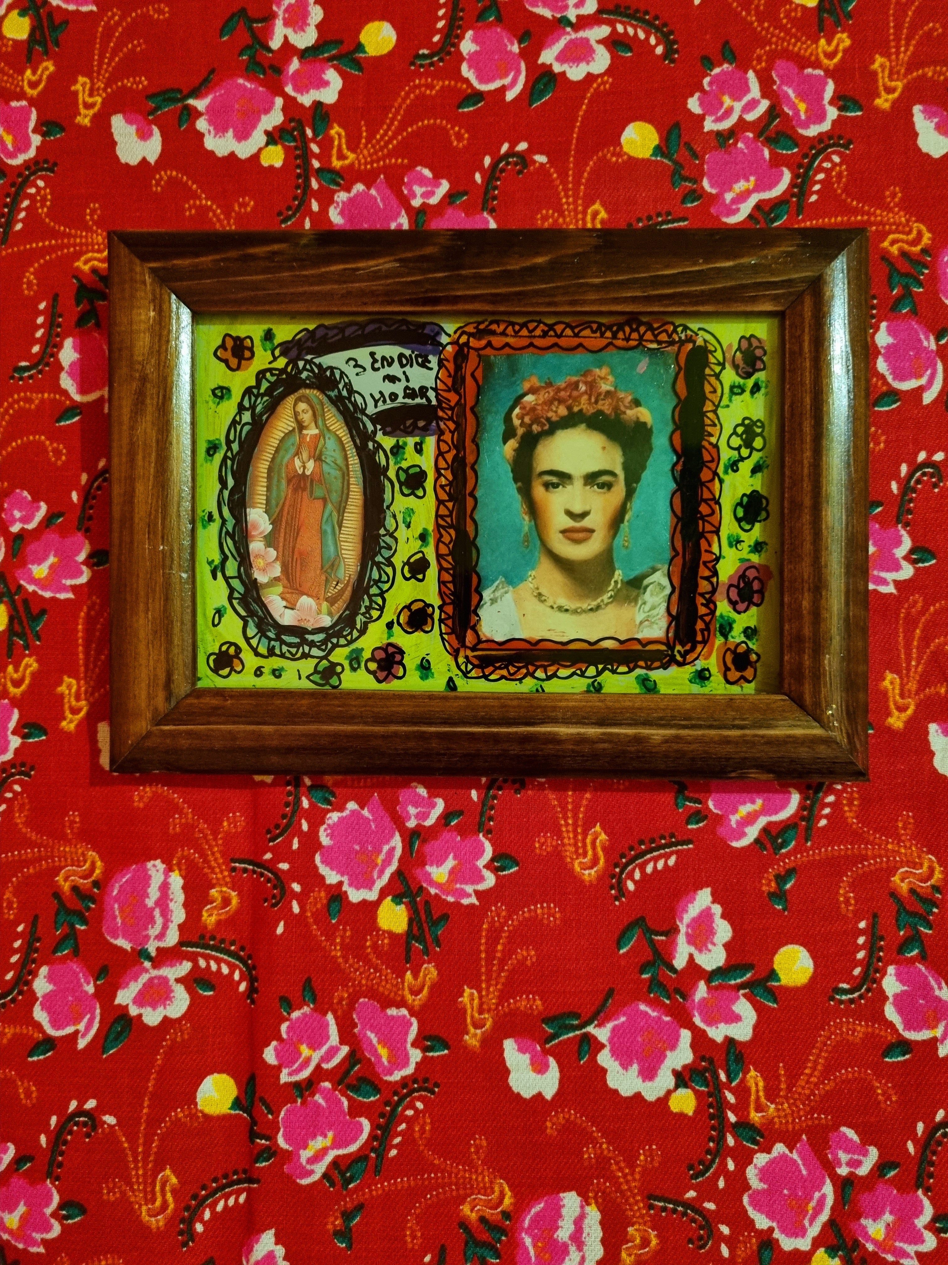 Original Frida Kahlo reverse glass paintings by Manuel Bauman