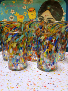 Mexican confetti glasses
