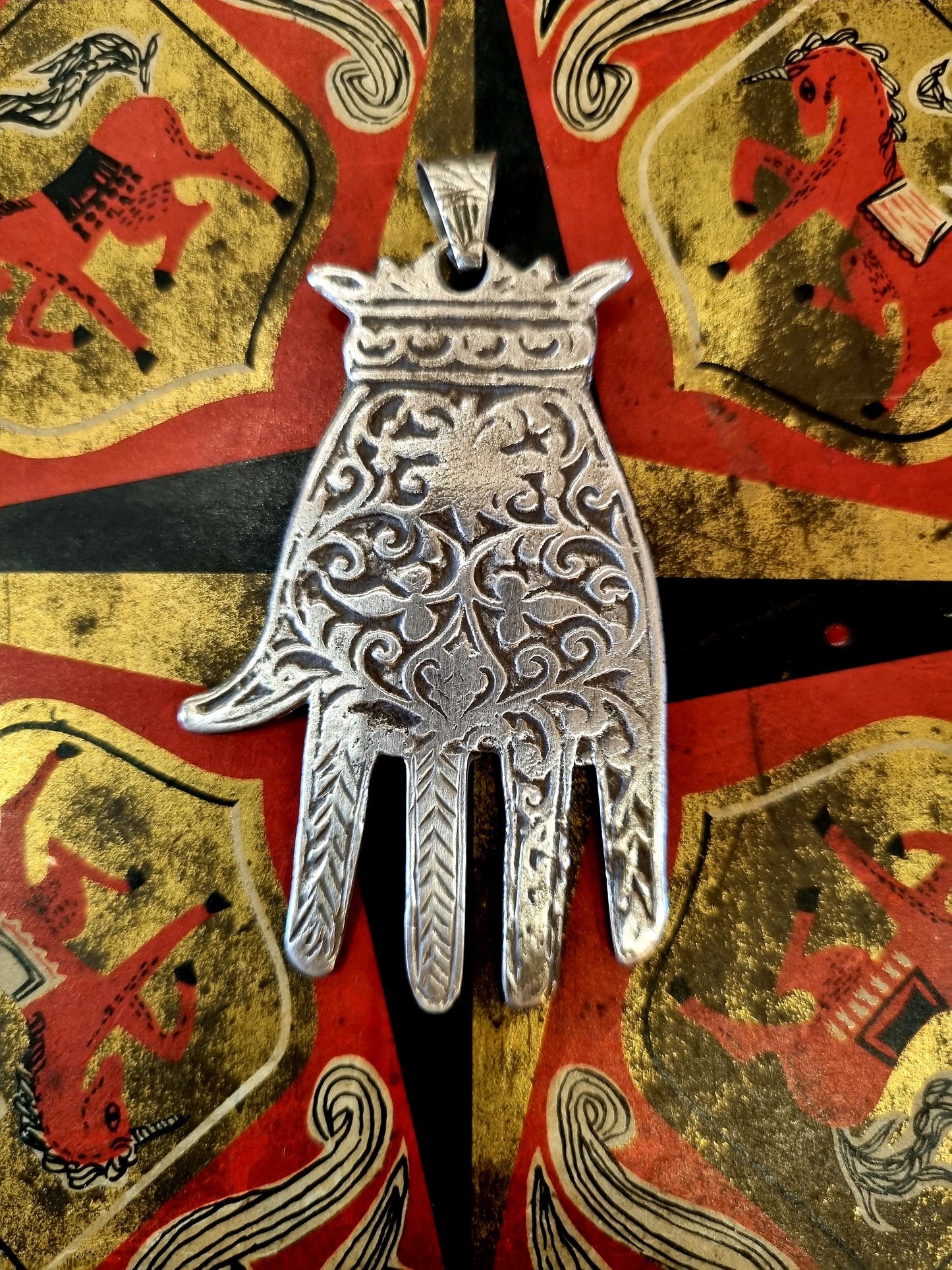 Antique hamza pendants large
