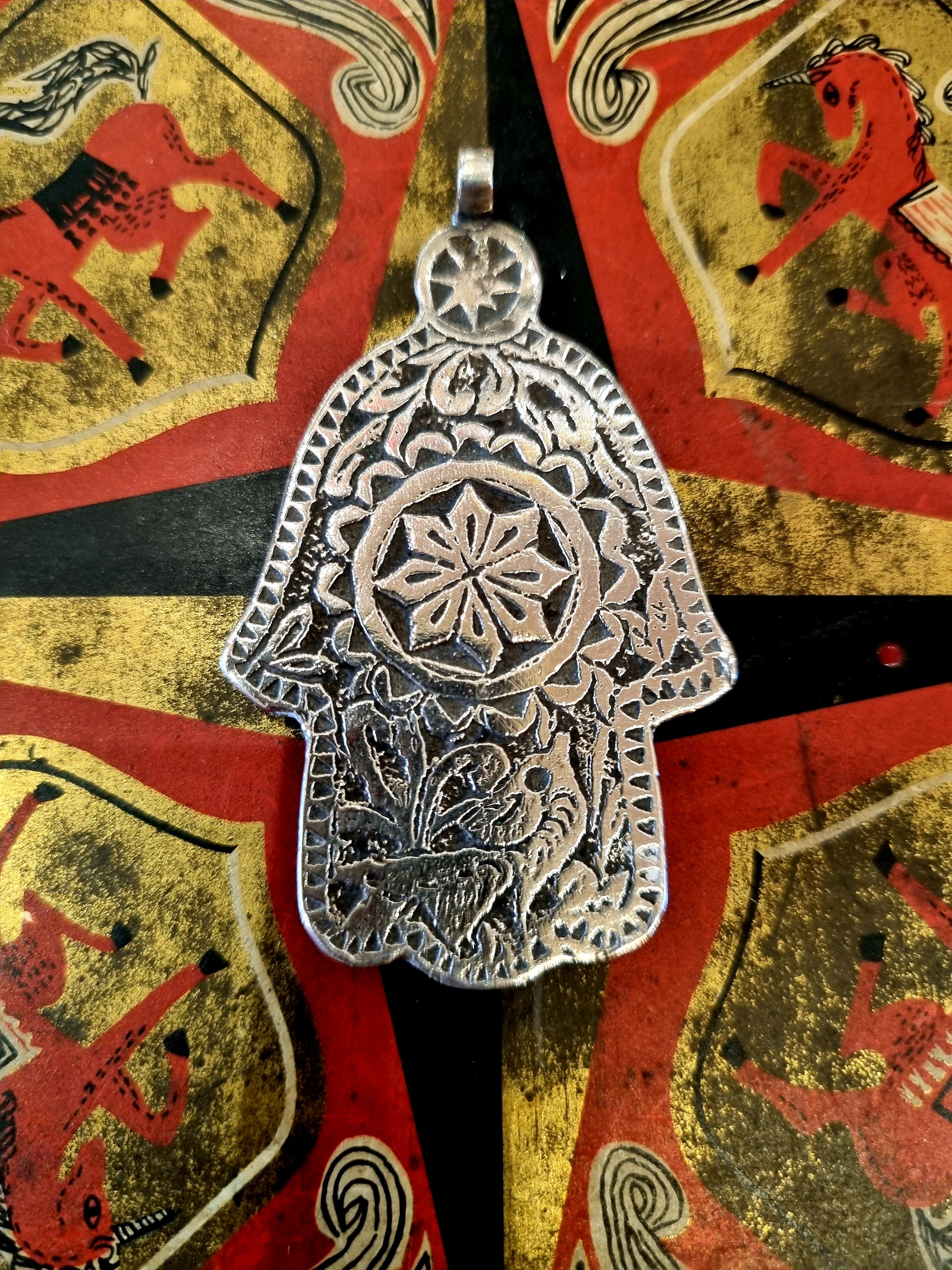 Antique hamza pendants large