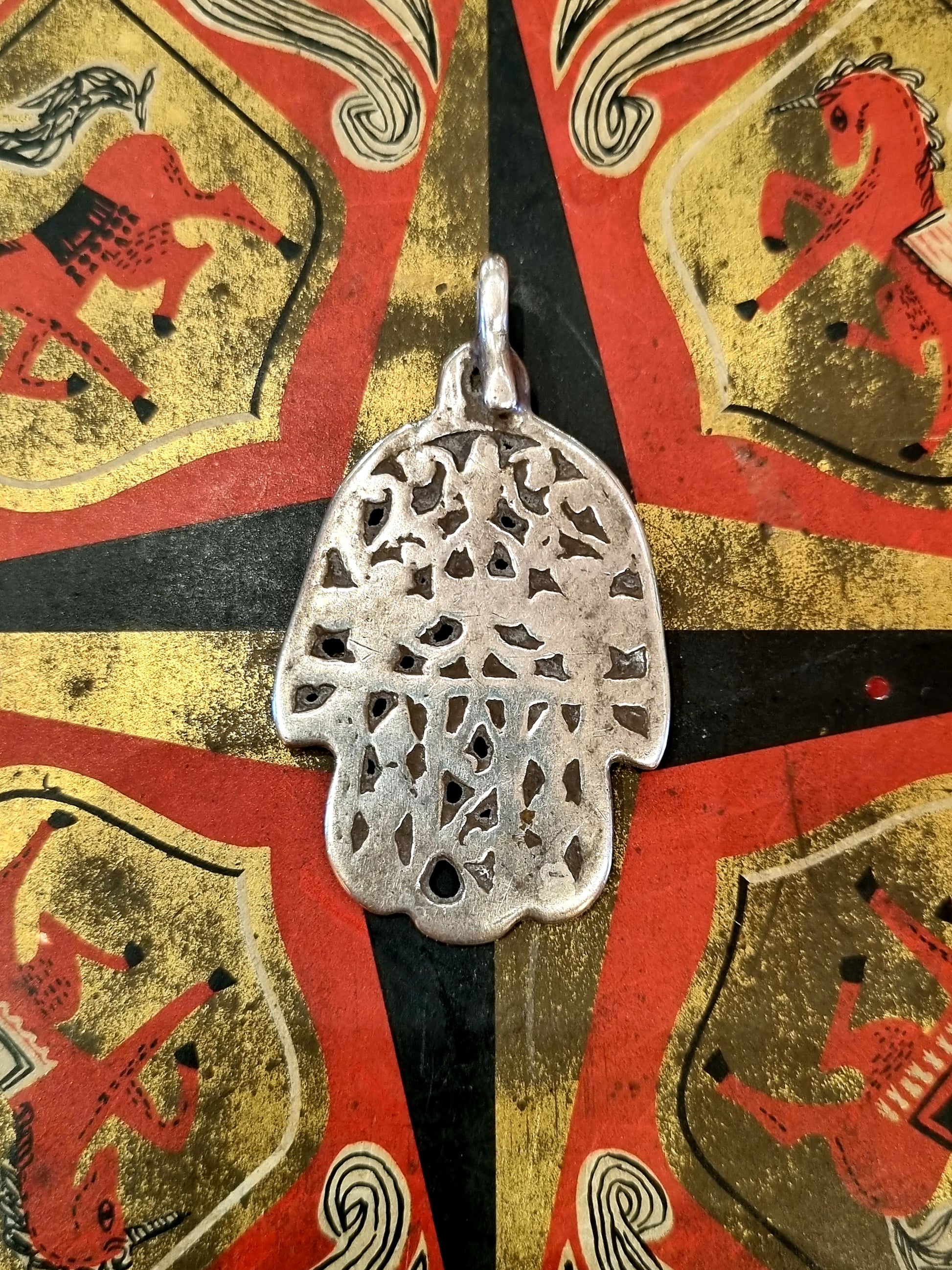 Antique hamza pendants large