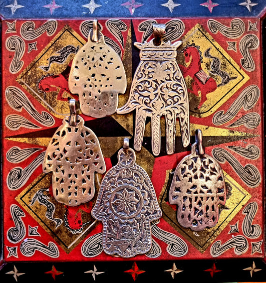 Antique hamza pendants large