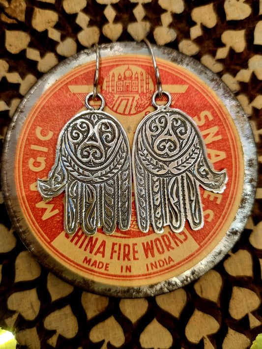 Vintage Hamsa earrings