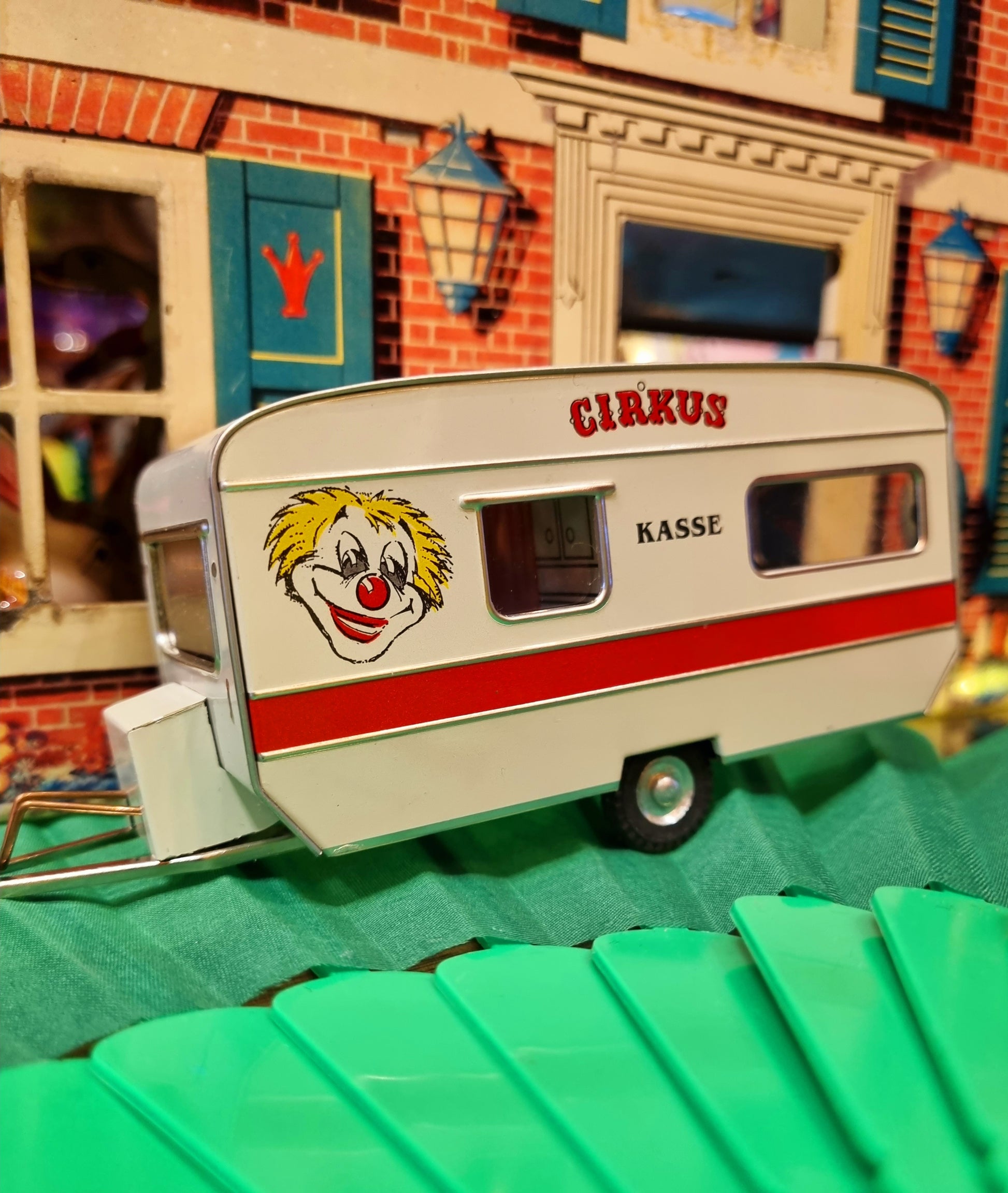Circus caravan tin toy