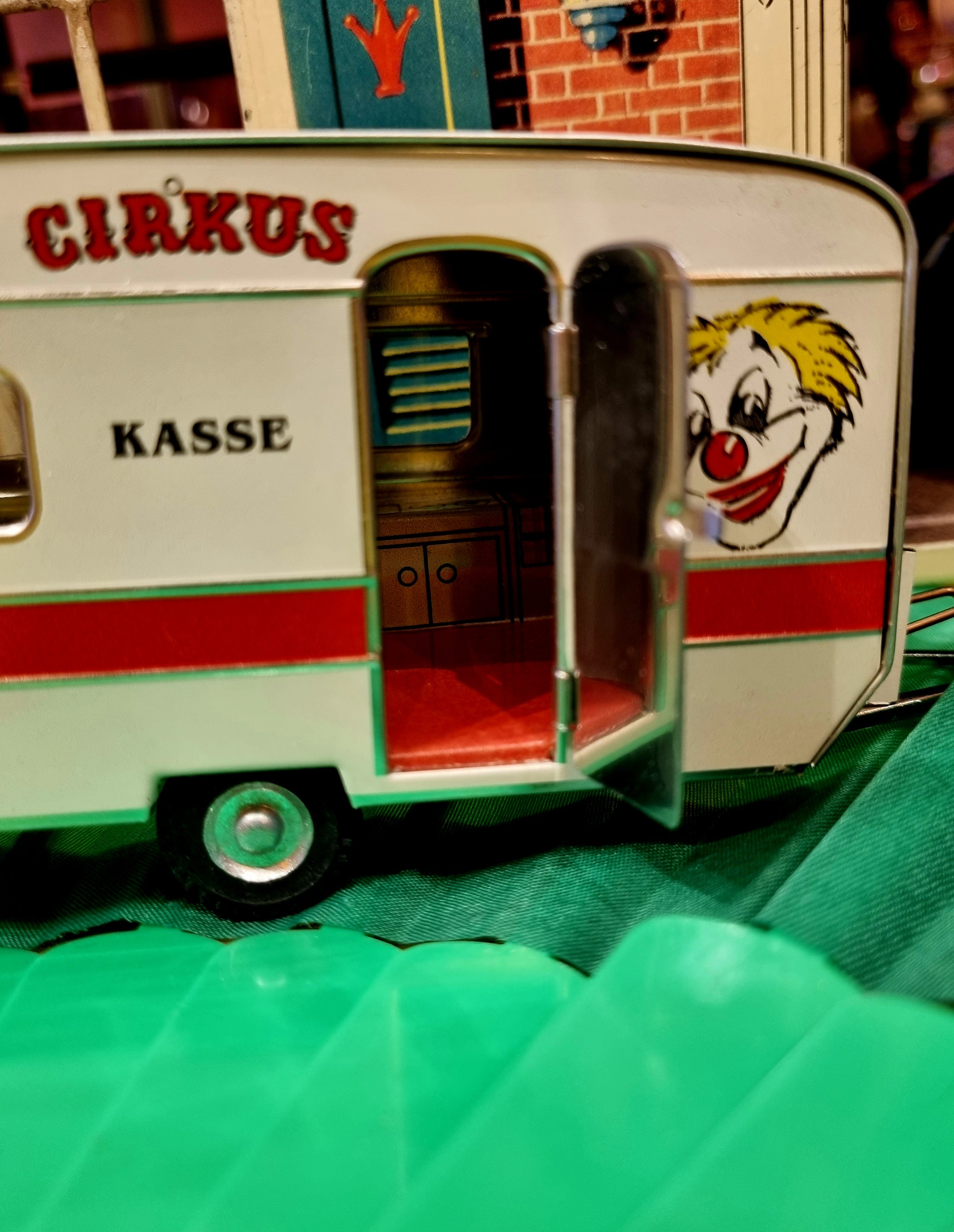 Circus caravan tin toy