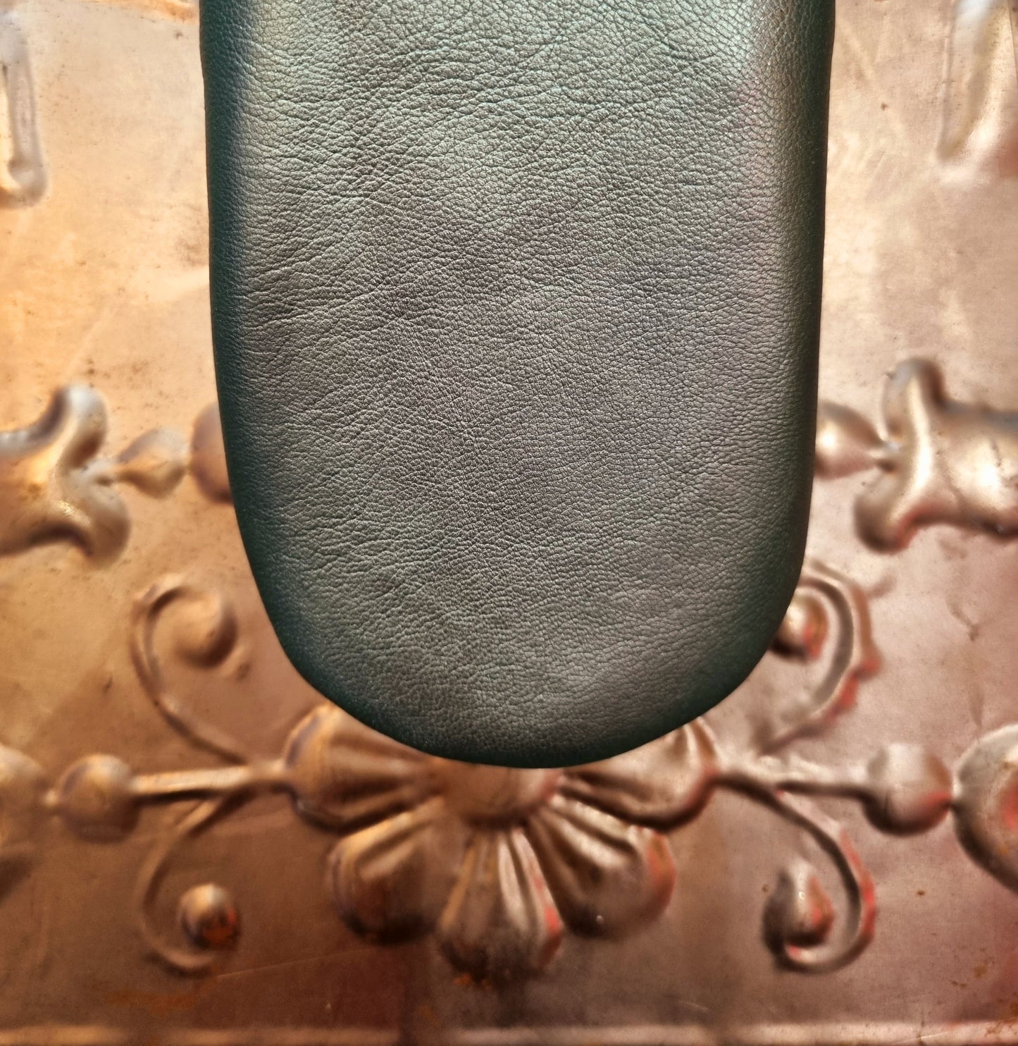 Soft leather metallic slippers .. size 40