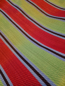 Medium zip striped Indian market bag